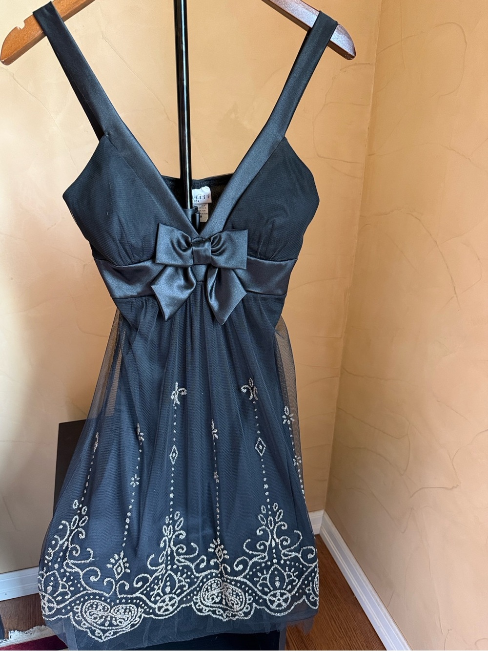 Finesse Black Satin Dress